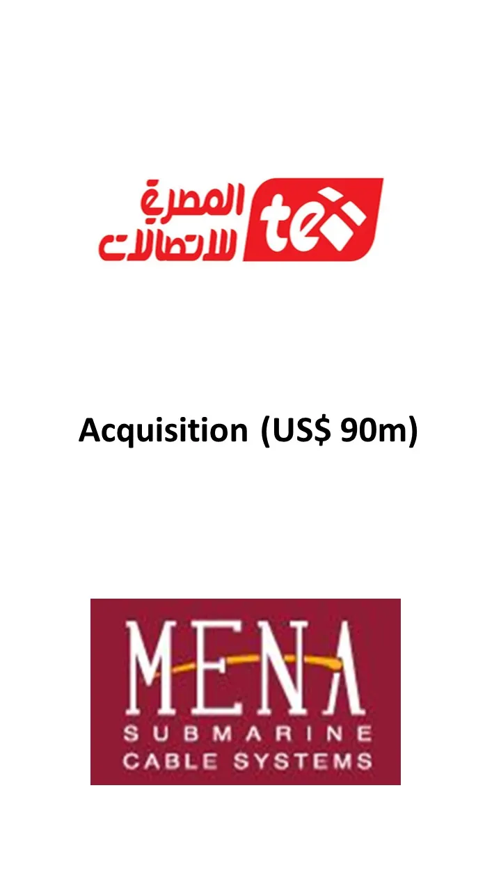 Telecom Egypt — acquisition of MENA Submarine Cable Systems (US$ 90m)